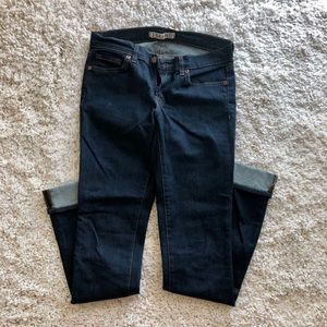 J BRAND PENCIL LEG DARK WASH JEANS